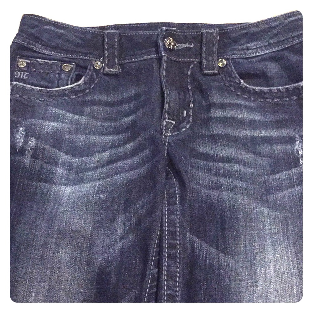 Miss Me Bootcut Darkwash Distressed Jeans